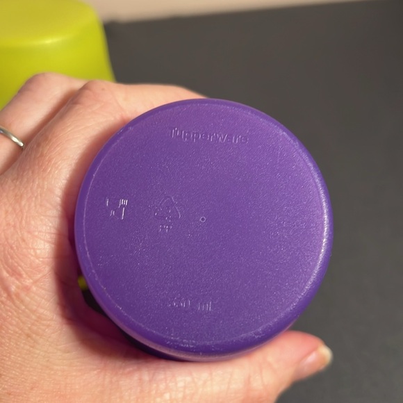 Tupperware Impressions Cups Plastic Tumblers 330ml Set of 2 3218A Purple Yellow - Picture 4 of 6